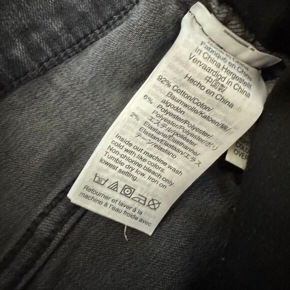 Madewell 10” High Rise Skinny Jeans Button Fly Black Raw Hem Size 25 - Picture 5 of 6